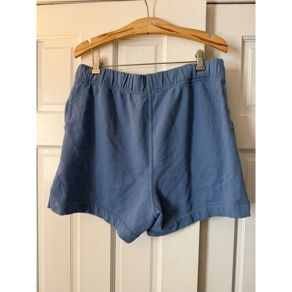 American Giant Women Weekend Shorts XL Blue French Terry 100% Cotton USA Made